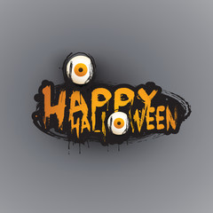 Happy Halloween - Halloween Card or Flyer Design Template with Pop Out Eyes