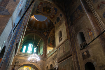 Fototapeta premium inside of The Dormition of the Theotokos Cathedral, Cluj Napoca, Romania,