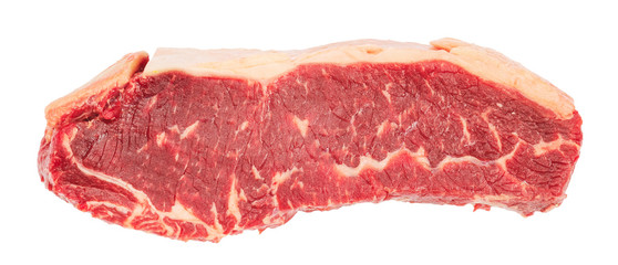 Raw steak isolated on white