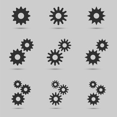 Gear icon set