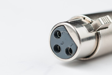 Microphone isolated on white background.Copy space.