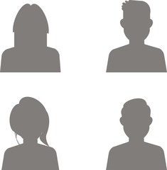 Social media avatar vector graphics flat icons.Set of hand drawn Avatar profile icon (or portrait icon), including male and female . User flat avatar icon, sign, profile people symbol