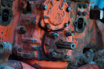 red tractor (crawler) wheels and parts