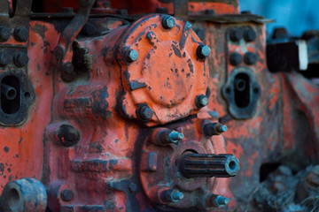 red tractor (crawler) wheels and parts