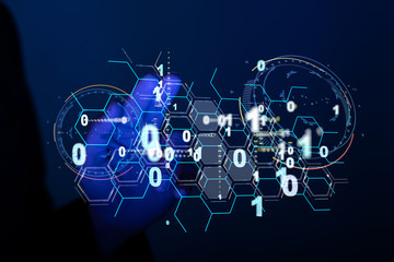 Software, web development, programming concept. Abstract Programming