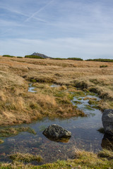 Mount Snezka, Polish-Czech border in Karkonosze Mountains - Karkonosze National Park, Krkonoše National Park - Czech Republic