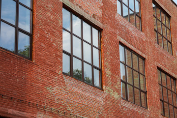 brick old building with windows