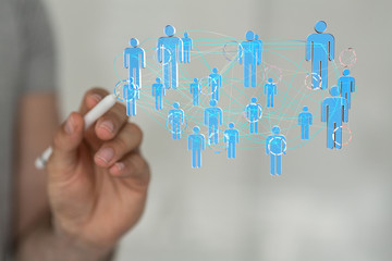 group of network people - Business and contact