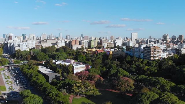 Plaza Ruben Dario, Square, Park (Buenos Aires, Argentina) aerial view