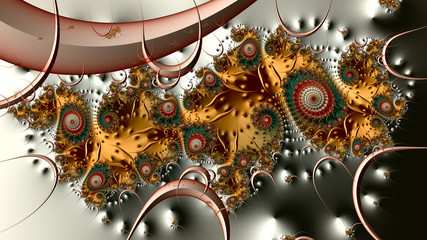  fractal, Digital artwork, geometric texture, Abstract background 