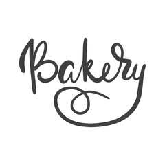 Bakery. Hand lettering ink inscription for decorating a sign for a bakery