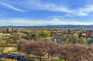 Fototapeta premium Landscape in Brioude, France