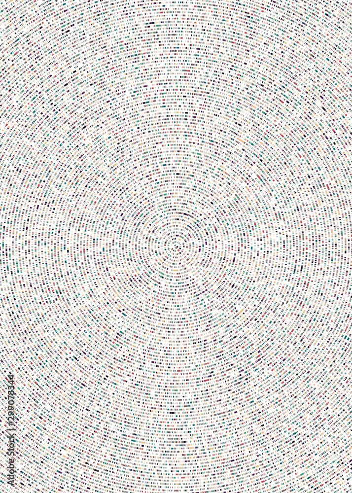Poster colorful universe circular distribution computational generative art background illustration