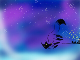 star cat lapping milk from the river of the universe