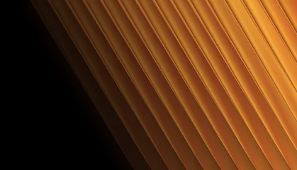 Fotobehang Liquid gold smooth stripes abstract tech background. Modern bronze vector design © saicle