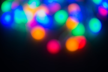 Christmas lights in different colors