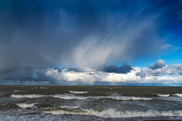 Stormy clouds over Baltic sea.