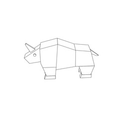 icon illustration of rhinoceros