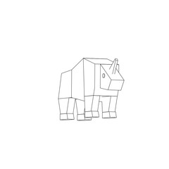 symbol illustration of the rhinoceros