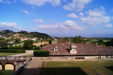 View of Poggio a Caiano from park of the Medici Villa, Italy