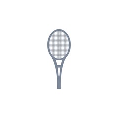Racket logo template, icon flat style, sport illustration