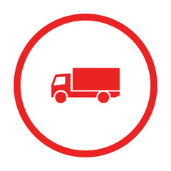 Lastkraftwagen und Kreis