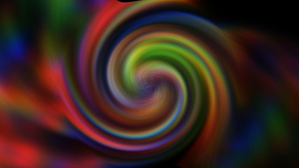 Noisy fractal LED Video Wall. Soft Colorful Clouds waft over a black background. Twirl twisted Backdrop for digital signage.