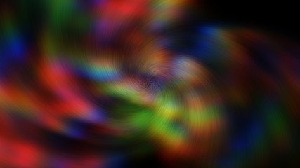 Noisy fractal LED Video Wall. Soft Colorful Clouds waft over a black background. Cloudy smoggy Backdrop for digital signage.