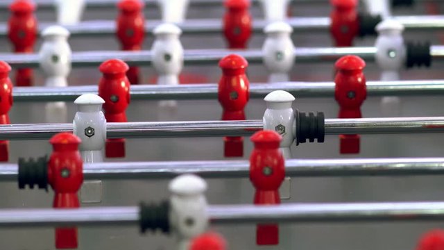Table football in close-up