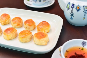 Tao Sor or Chinese Pastry Filled with Bean Paste