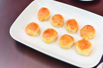 Traditional Chinese Pastry or Tao Sor Filled with Bean Paste