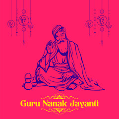 illustration of Happy Gurpurab, Guru Nanak Jayanti festival of Sikh celebration background