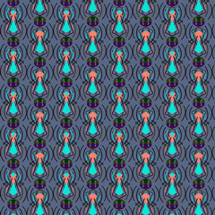 Seamless pattern - Multi-colored - Retro.