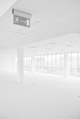 Interior of empty corridor in new office