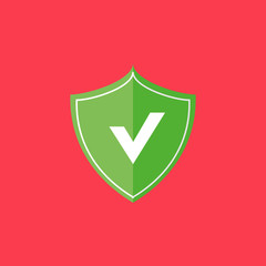 Vector shield icon. Security vector icon. Shield vector icon template illustration
