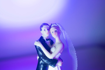 Obraz na płótnie Canvas Wedding couple marriage dolls