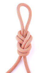 climbing rope on white background