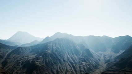 8K Aerial Mountain Landscape in High Altitude