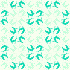 Fototapeta premium Seamless monochrome pattern on a light background.