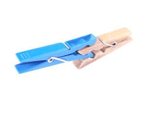 clothespins on a white background