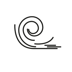 The line icon the wind. The wind blows. Simple vector illustration