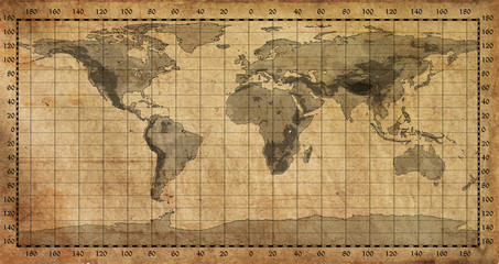 old paper world map background