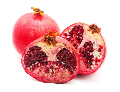 Ripe fruit of a pomegranate.