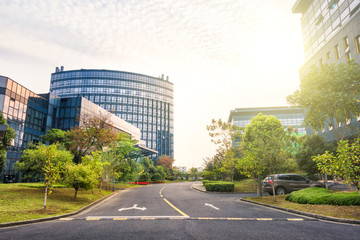 Fototapeta premium The greening of the office building