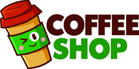 Cute and funny logo for Coffee Shop store or company