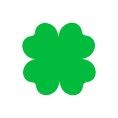 Four-leaf clover, Leaf clover sign icon.