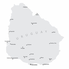 Uruguay cities map