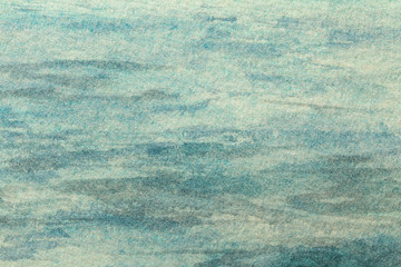 Abstract art background light turquoise colors. Watercolor painting on canvas with green gradient