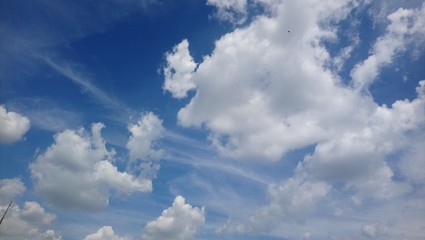 blue sky and clouds
