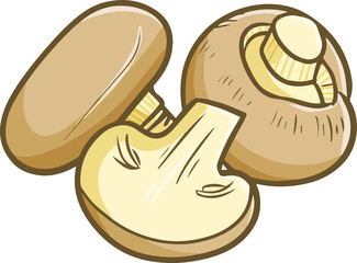 Funny and cute some mushroom ready to be cooked